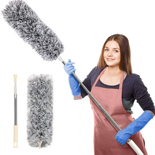 Extendable Telescope Microfiber Duster Long Handle For Cleaning Dust, Dirt And Stains Fan Duster High Quality